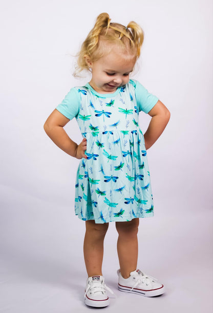 RTS- Aqua Aviators~Bamboo onesie dress