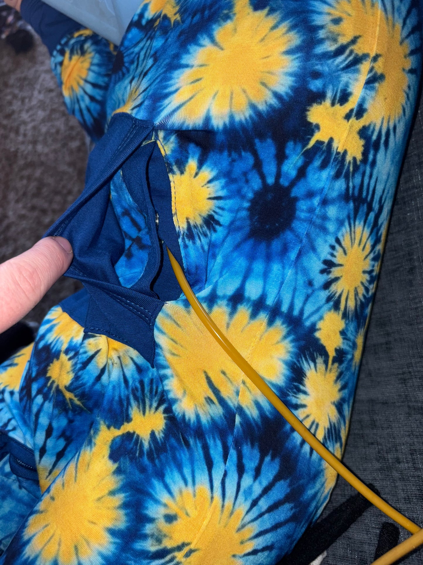 Adalyn's Color Burst Crescent Zip Peekaboo ADAPTIVE  Romper- DS RTS