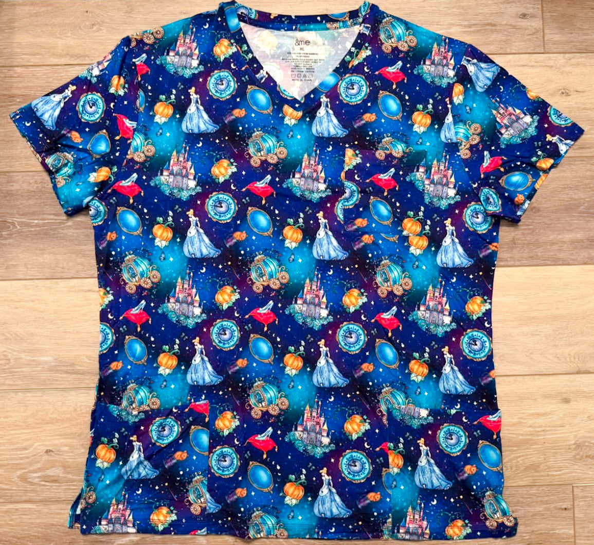 Glass Slipper Women’s Scrub Top- Royalty RTS
