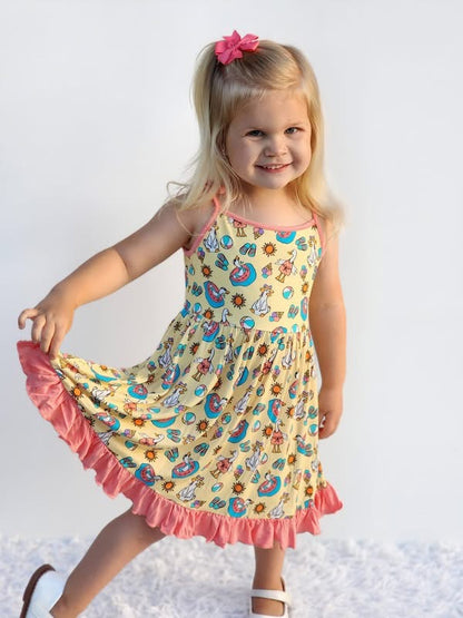 Summer Goose Tie Strap Twirl- RTS