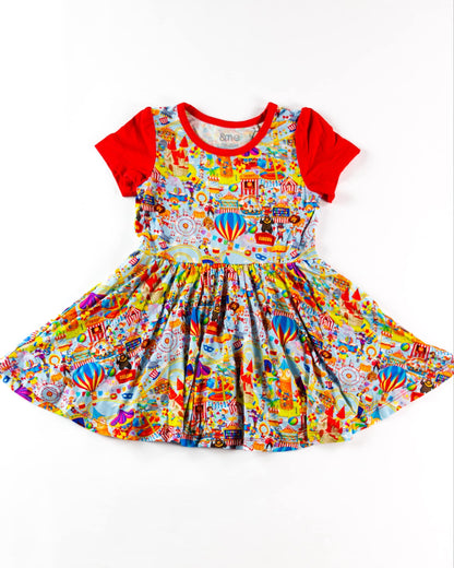 RTS~ Where’s Wally~ twirl dress