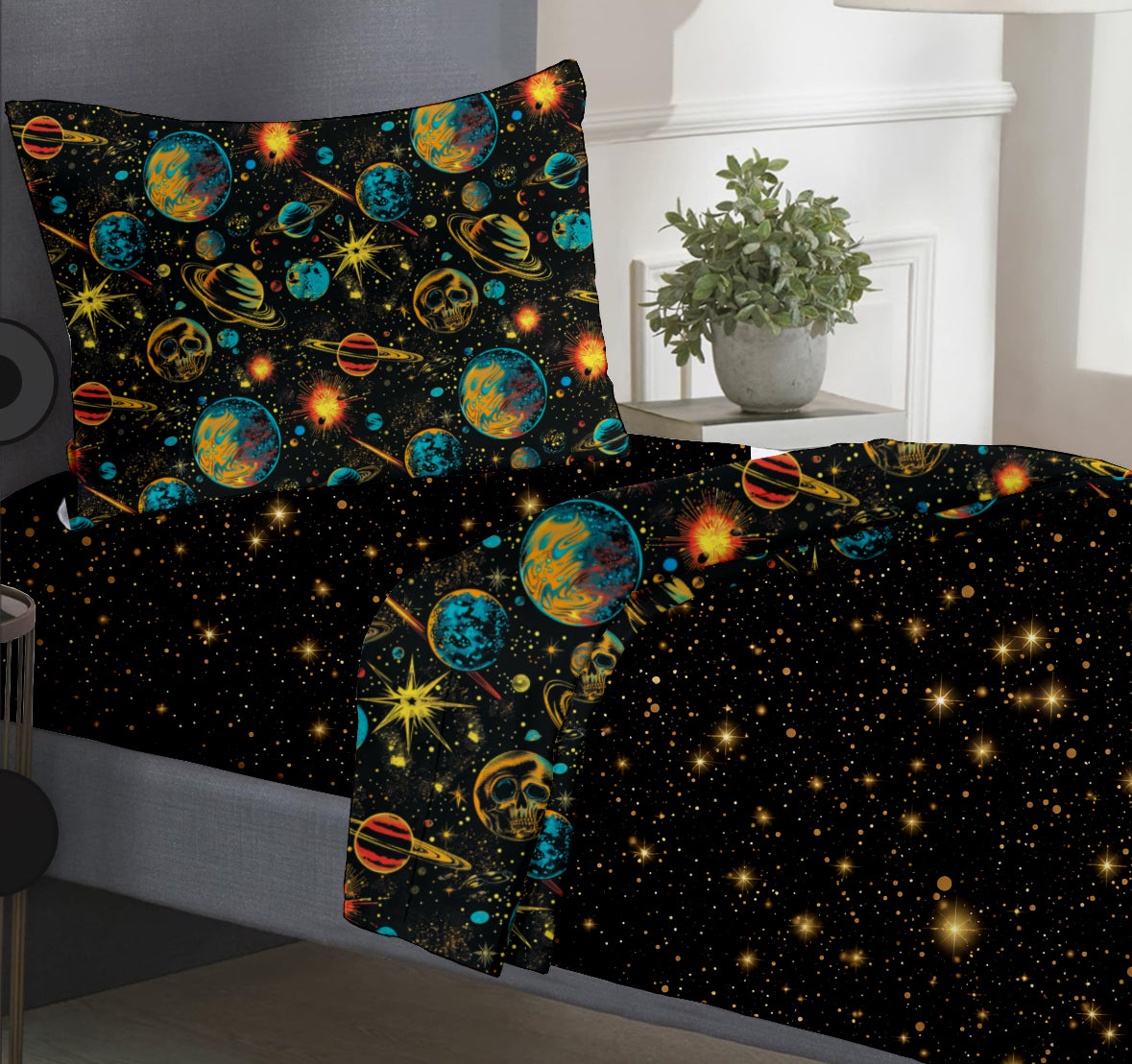 NEW - Space bedding QUILTED Blanket  60x80