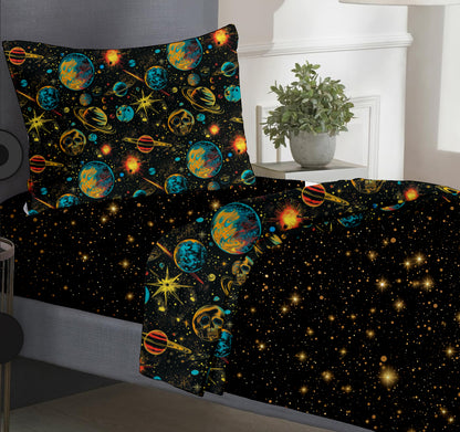 NEW - Space bedding QUILTED Blanket  60x80