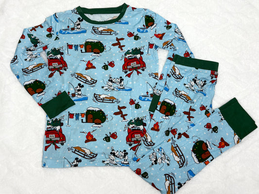 Alpine Mickey Long Sleeve/Pant Pj Set- Xmas RTS