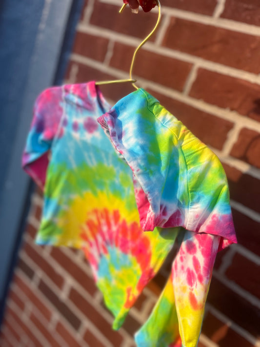 Rainbow Swirl dye- 2 piece set  ~ 9-12m