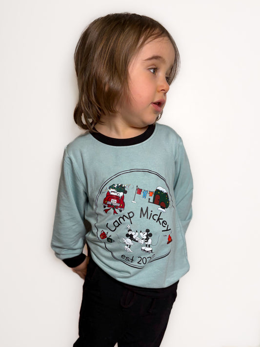 Camp Mickey Kids Crewneck- Xmas RTS