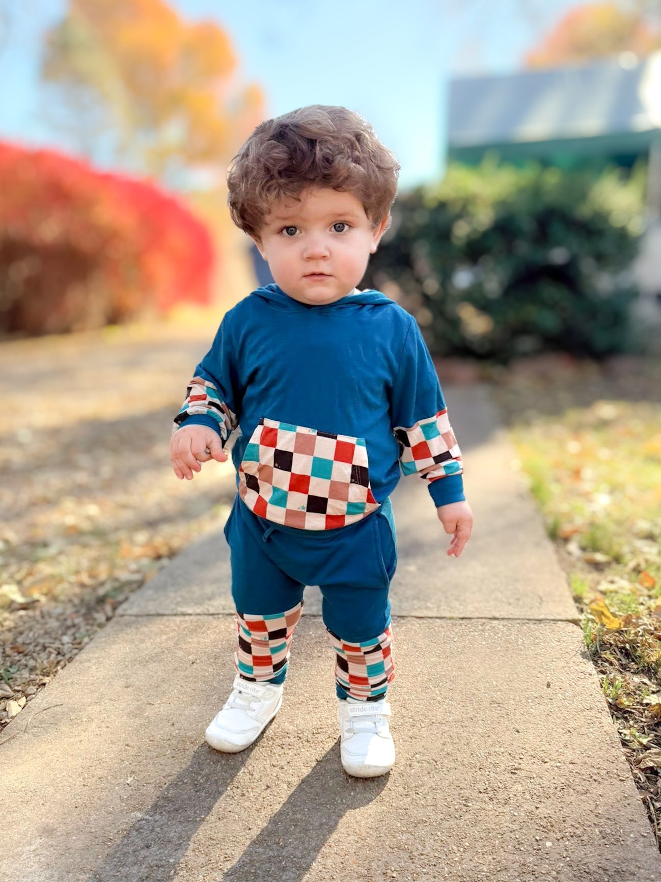 Fallin’ for Checks Boy’s Kid Hoodie/Jogger Set- RTS
