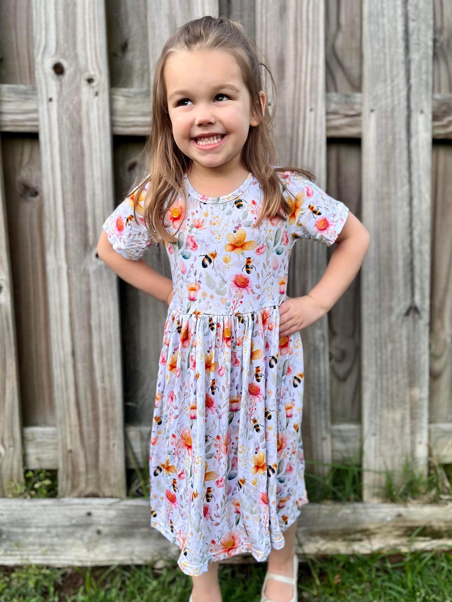 READY TO SHIP- busy bee 🐝 girls dress