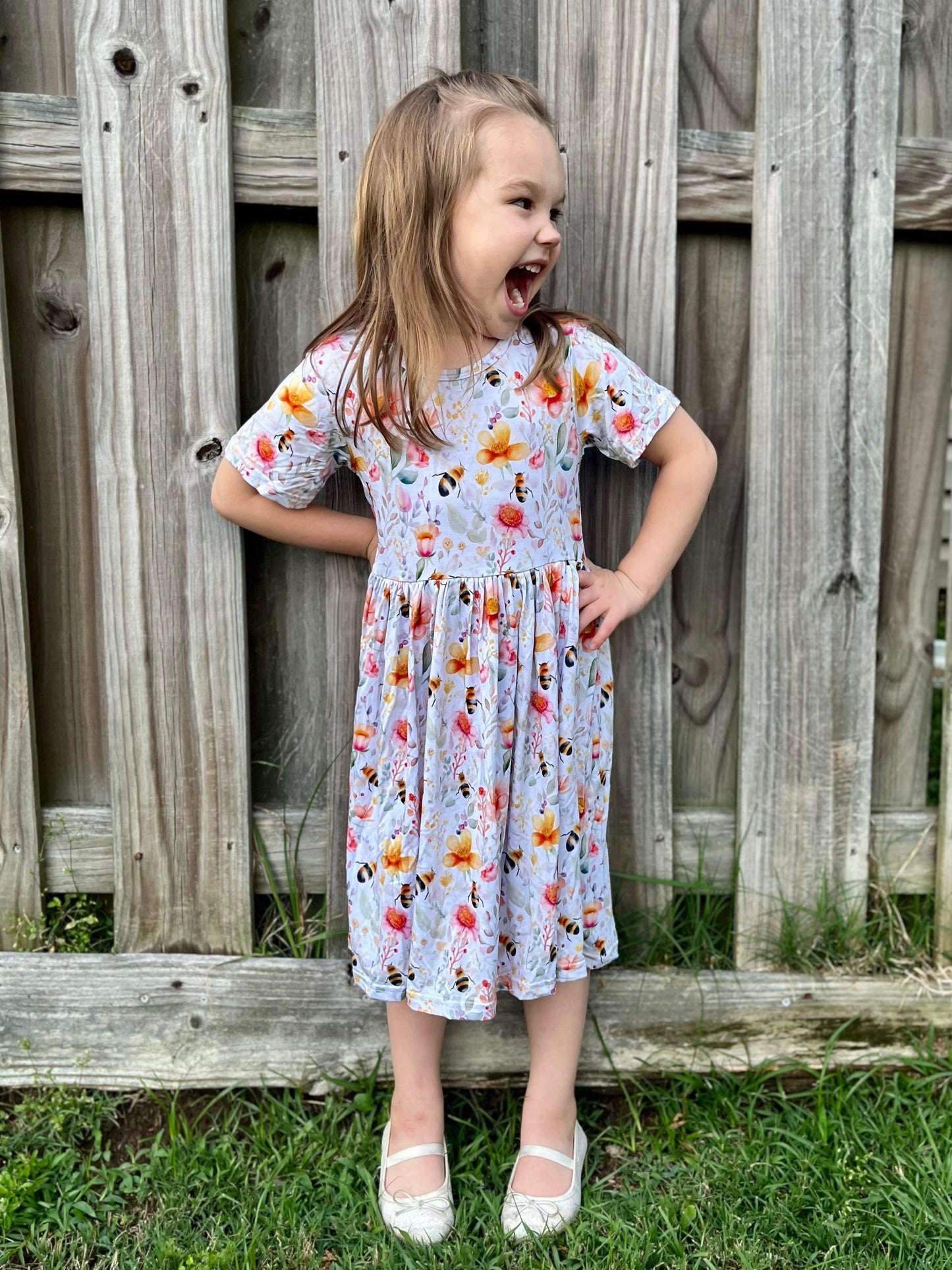 READY TO SHIP- busy bee 🐝 girls dress