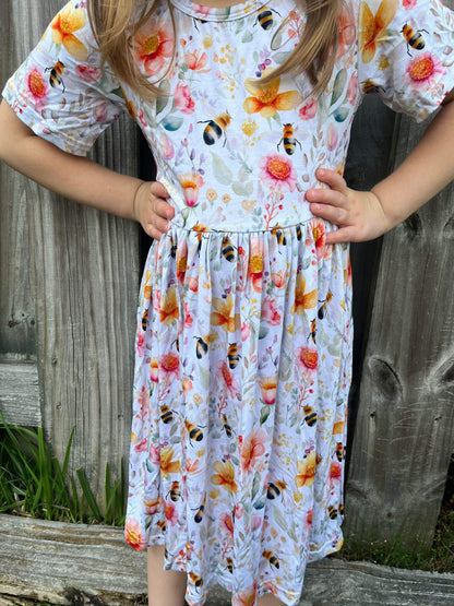 READY TO SHIP- busy bee 🐝 girls dress