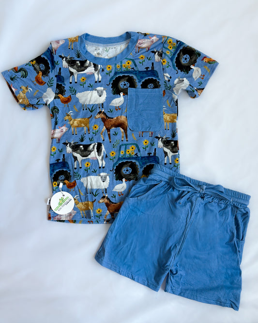 Farm Charm Pocket Tee and Shorts Set- RTS