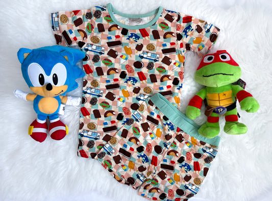 Sundae Funday - 2pc Short Sleeve Tee and Short- RTS