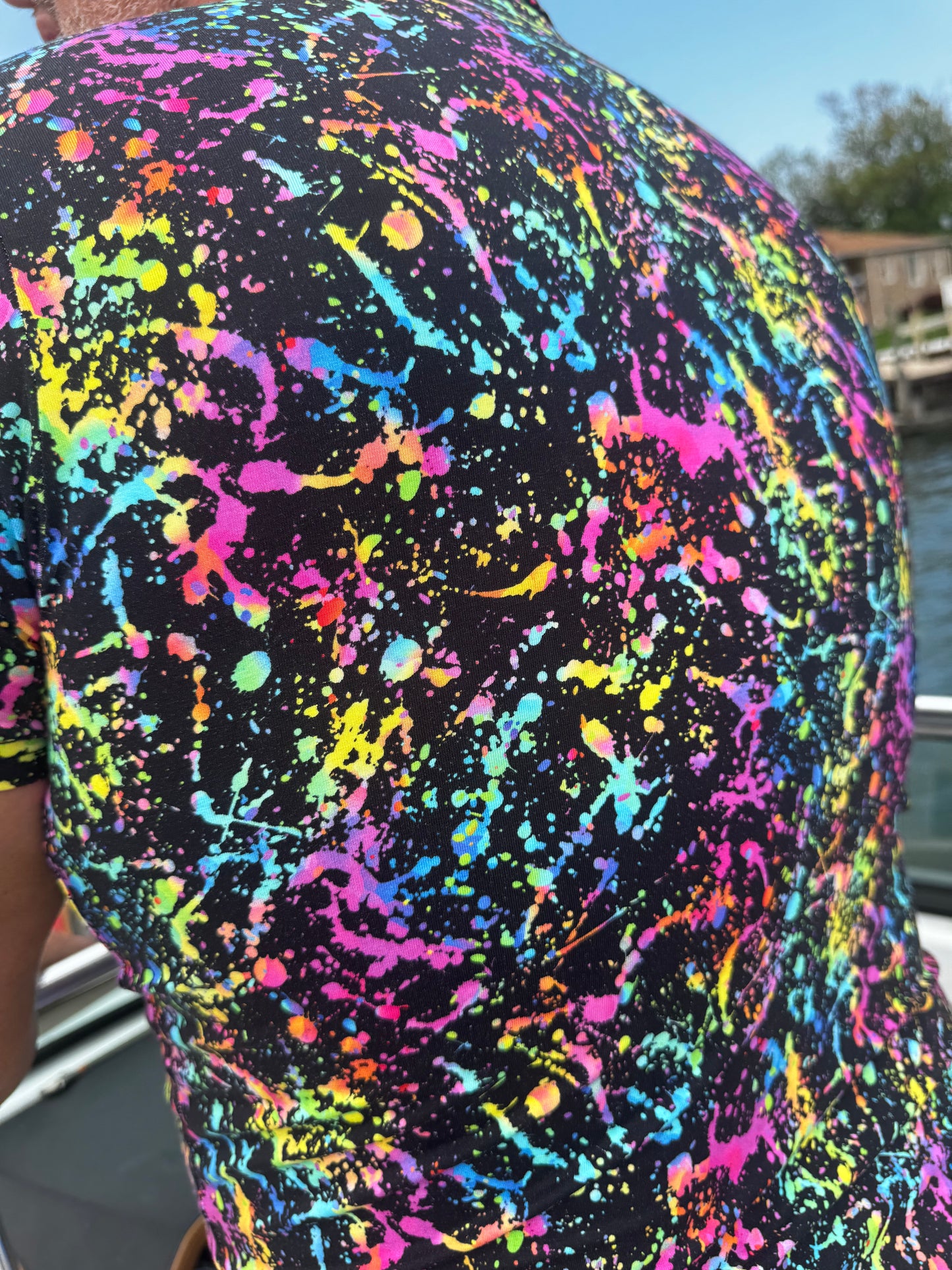 READY TO SHIP Colorful Chaos Men’s Polo