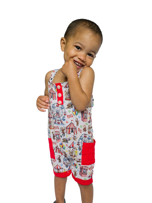 Curious Circus Short Overalls- RTS