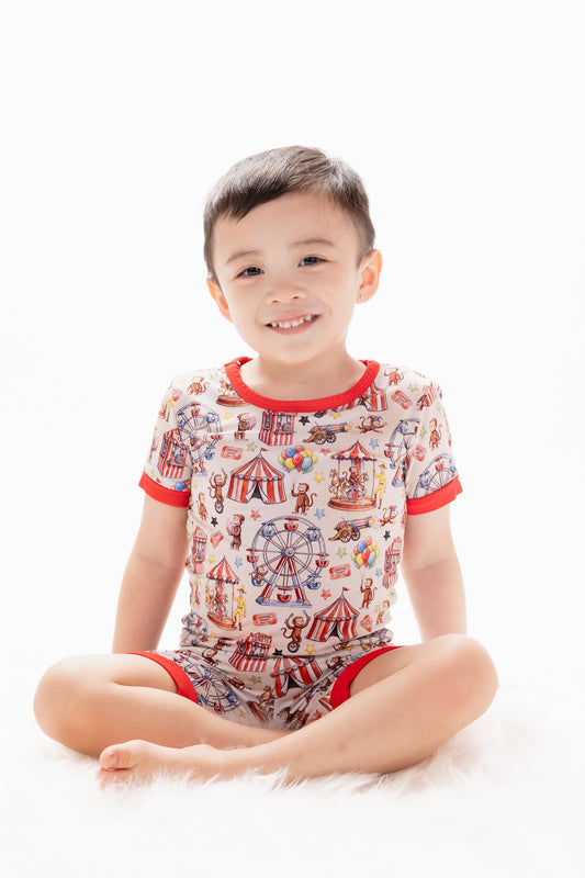 Curious Circus Short Sleeve/Short Pj Set- RTS