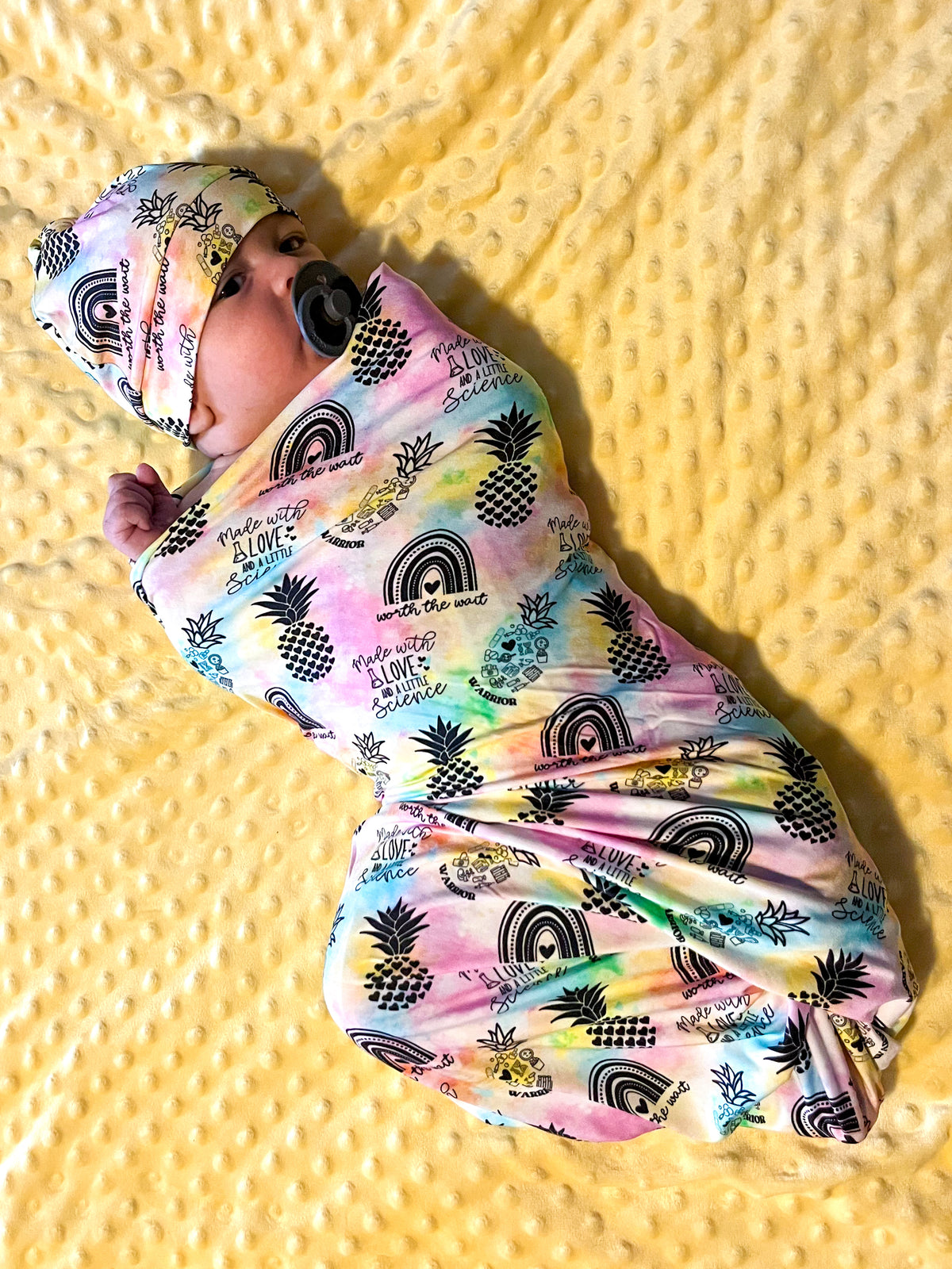 Worth the Wait Swaddle Blanket/Hat Set- Infertility Pre-Order