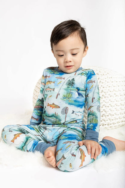Here Fishy Fishy Long Sleeve/Pant Pj Set- RTS