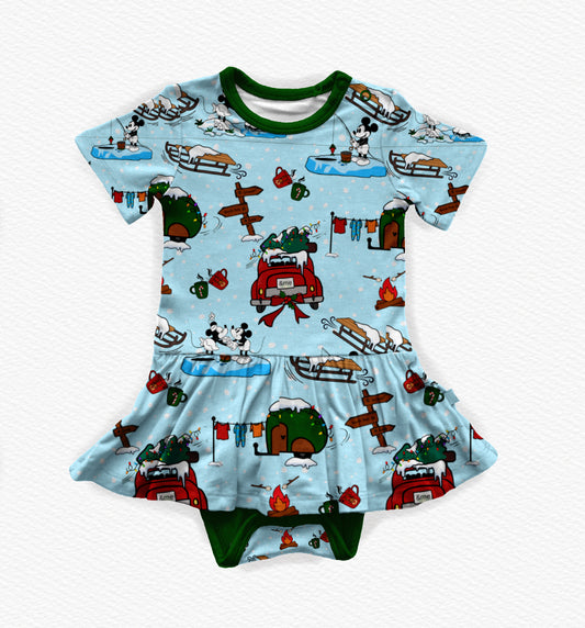 Alpine Mickey Bodysuit Twirl- Xmas RTS