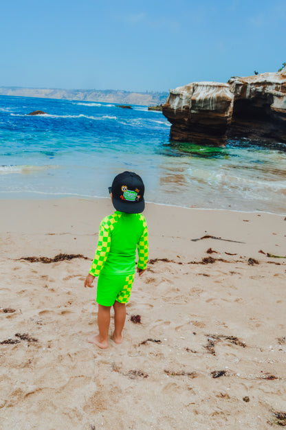 Citrus Surge Long Sleeve Rash Guard w/ Trunks- Swim RTS