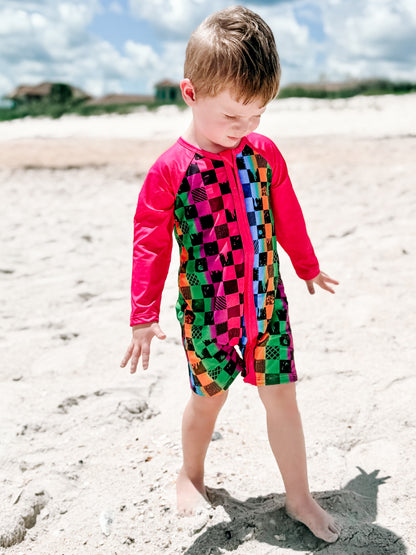 The Drip Long Sleeve One Piece Rash Guard- Swim RTS