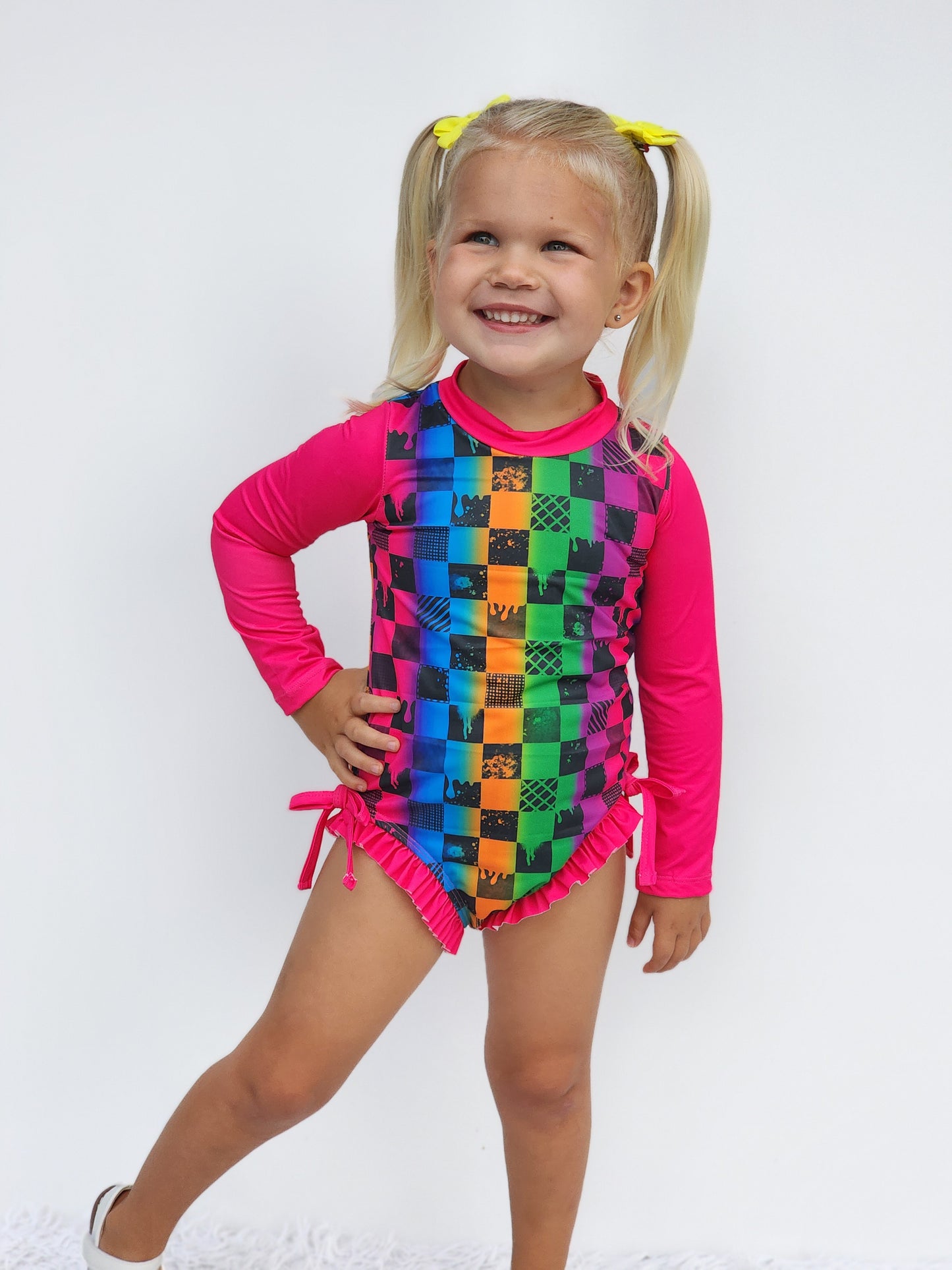 The Drip Long Sleeve One Piece Swim Suit- Swim RTS