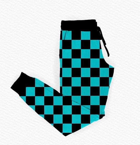 Rad to the Bone Checkered Adult Joggers- Spooky Collab RTS