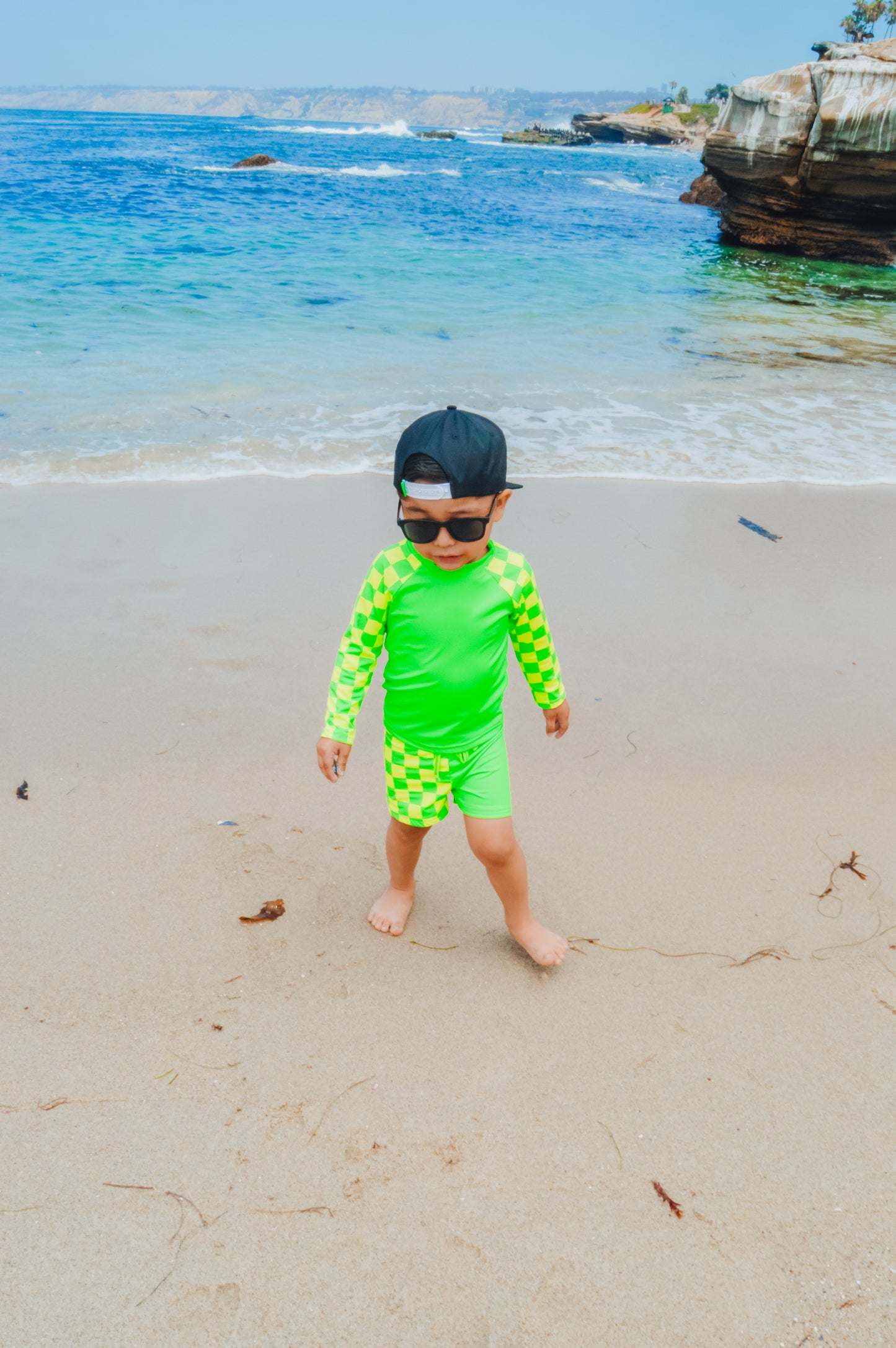 Citrus Surge Long Sleeve Rash Guard w/ Trunks- Swim RTS