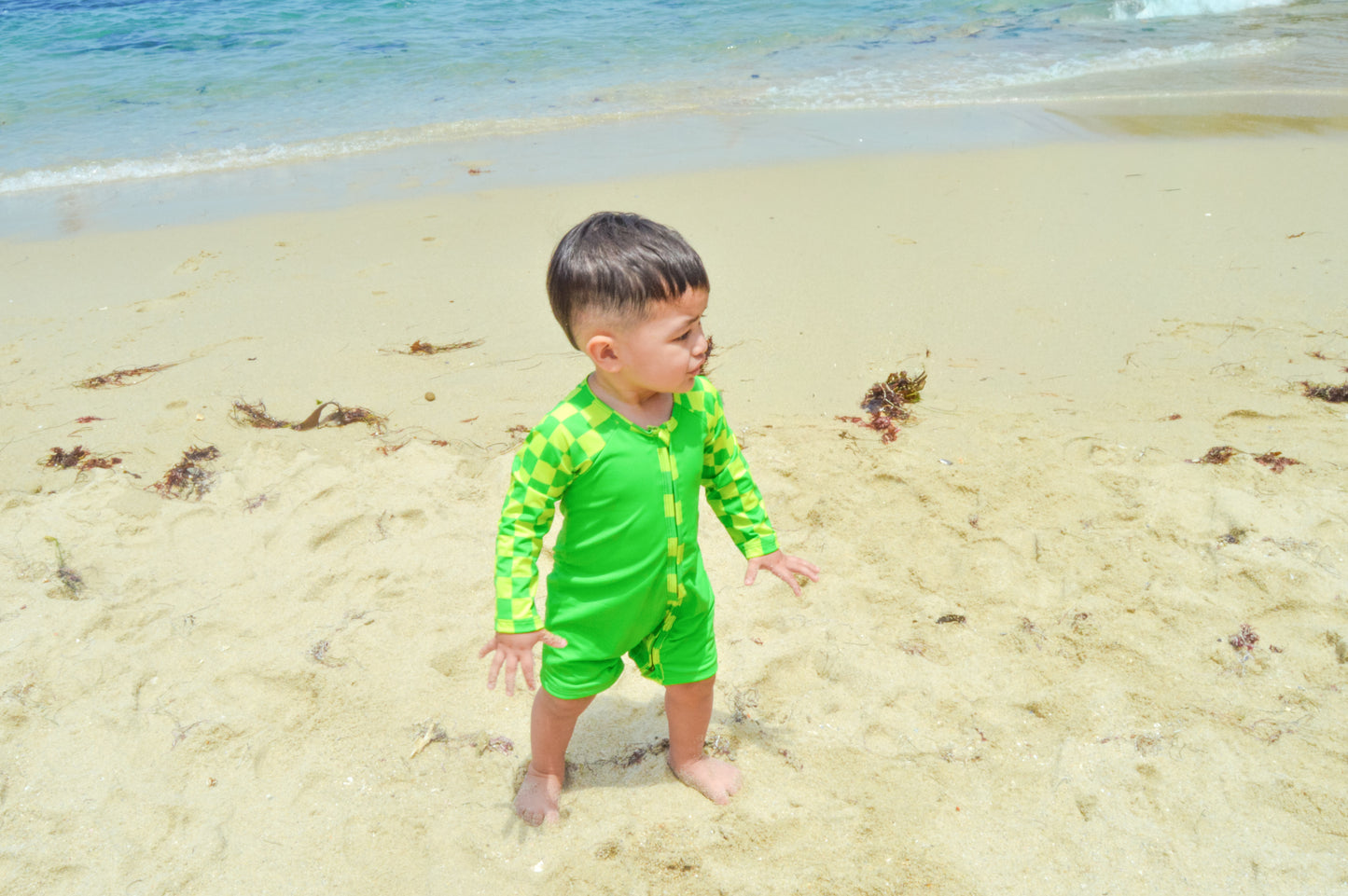 Citrus Surge Long Sleeve One Piece Rash Guard- Swim RTS