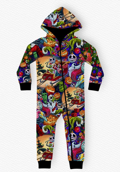 Jolly & Jacked Long Sleeve Hooded Romper- Pre-Sale