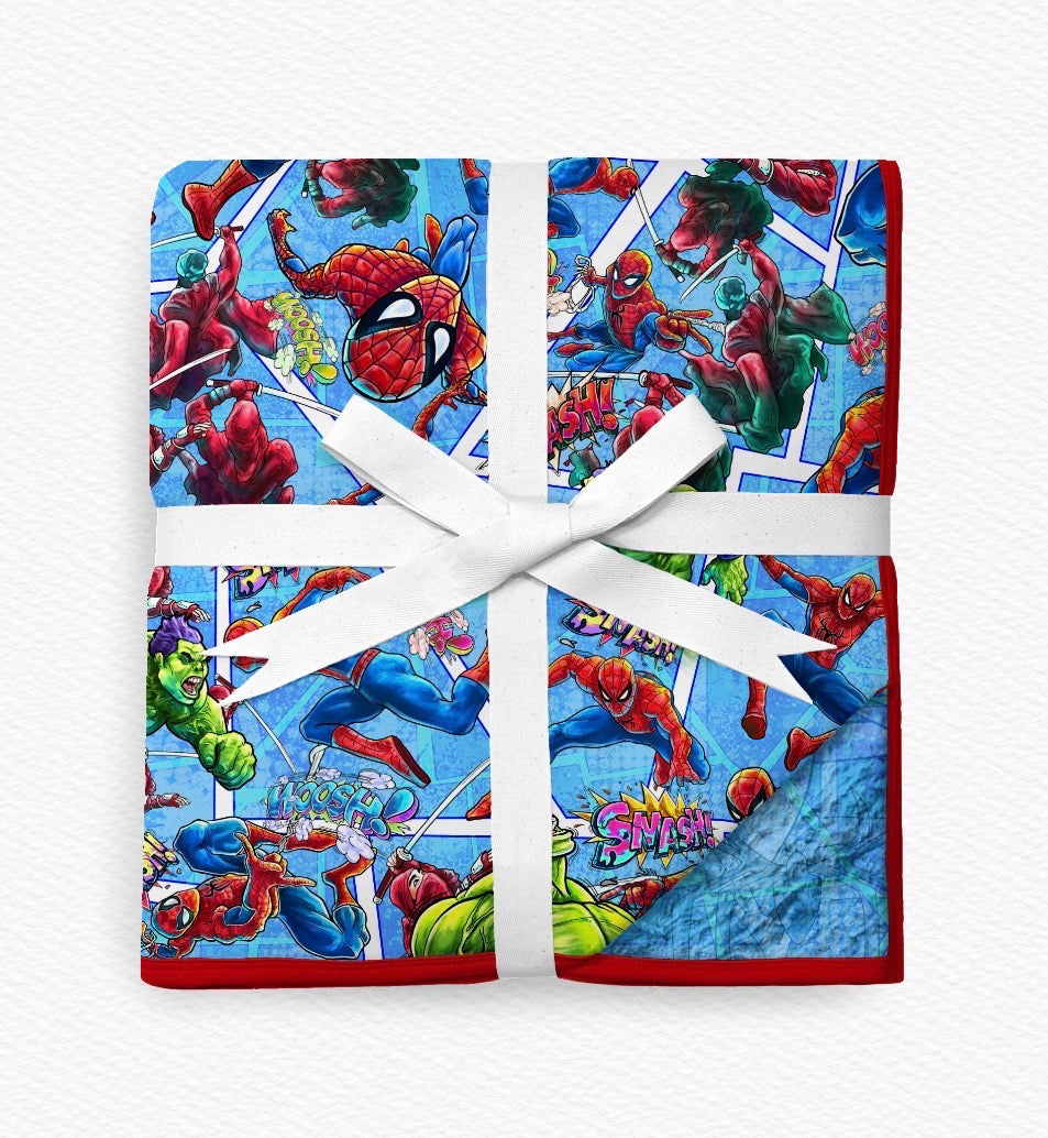 Comic Collision Minky Blanket- LF RTS