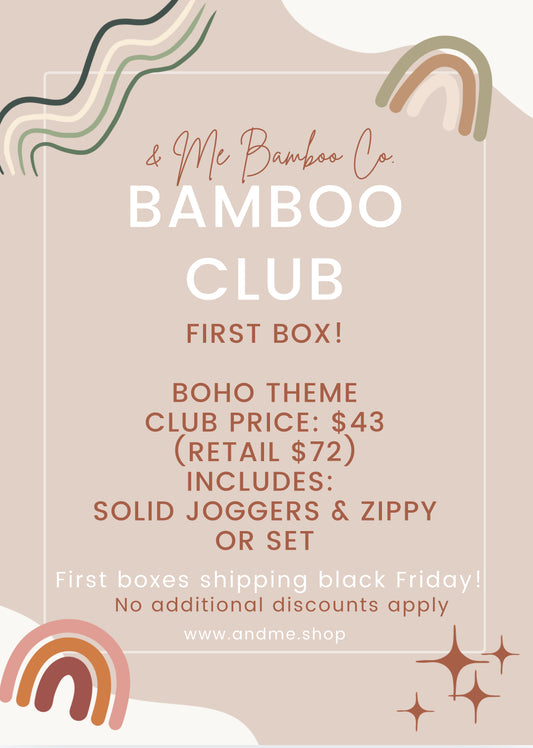 Ready to ship BAMBOO CLUB- rustic rainbow  ZIPPIE