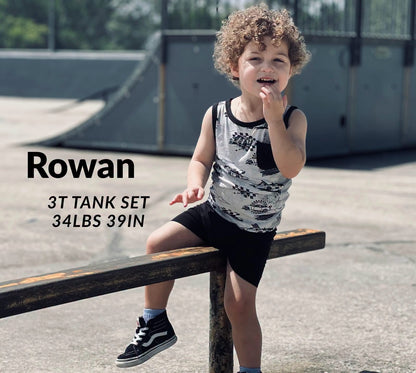 Full Throttle Kids Tank & Short Set- Tiny Rebel RTS