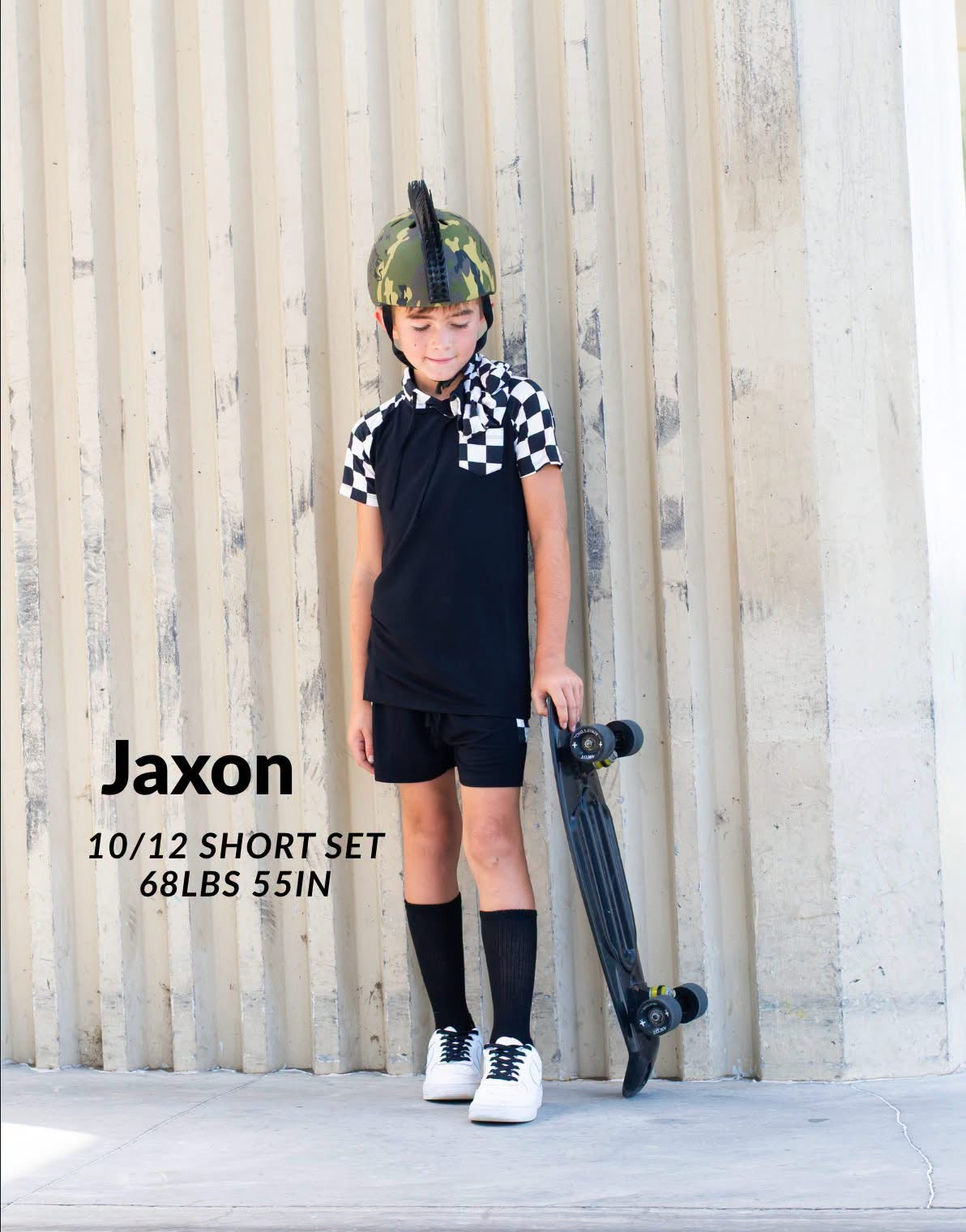 Rebel Grid Kids Hooded Tee & Cargo Short Set- Tiny Rebel RTS