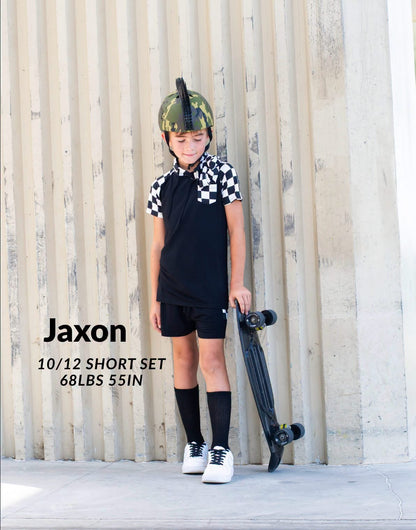Rebel Grid Kids Hooded Tee & Cargo Short Set- Tiny Rebel RTS