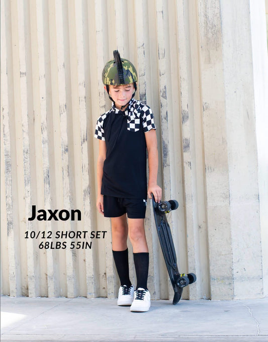 Rebel Grid Kids Hooded Tee & Cargo Short Set- Tiny Rebel RTS