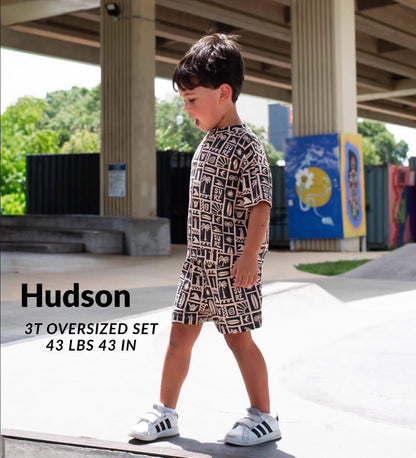 Rip Tide Kids Very Oversized Tee & Short Set- Tiny Rebel RTS