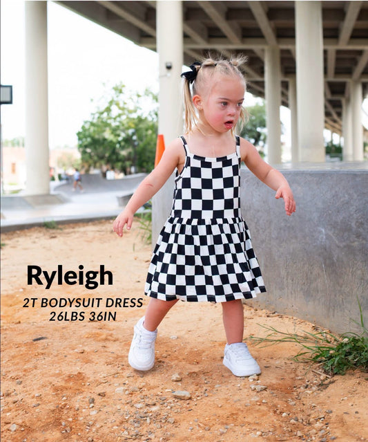 Rebel Grid Bodysuit Twirl- Tiny Rebel RTS