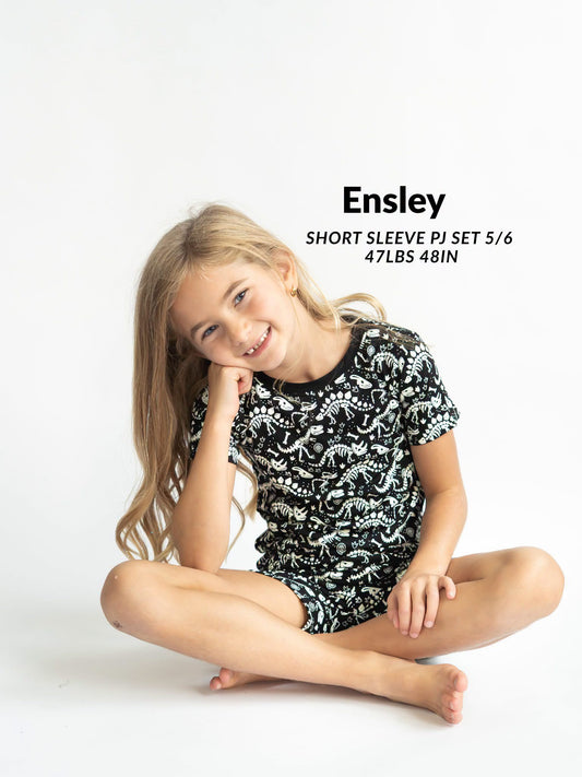 Prehistoric Glow Short Sleeve/Short Pj Set- Dino RTS