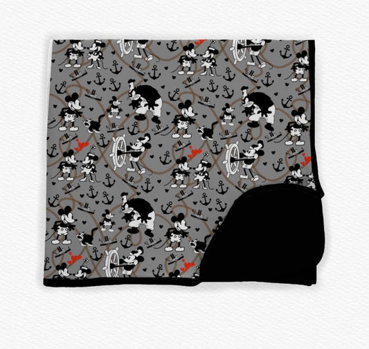 Steamboat Willie QUILTED toddler blanket