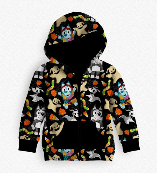 Spooky Pups Kids Hooded Zip Up- Halloween 26 Pre-Order
