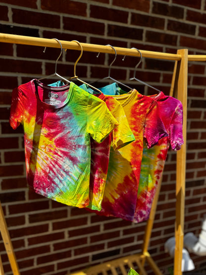 RTS- Rainbow baby tie dye 2 piece set 12/18m