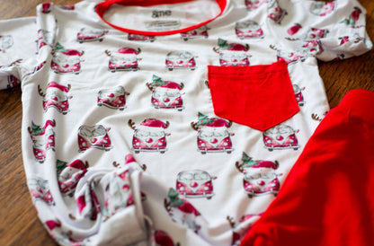 RTS- Christmas in July- slug bug red- tee/shorts set