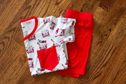 RTS- Christmas in July- slug bug red- tee/shorts set