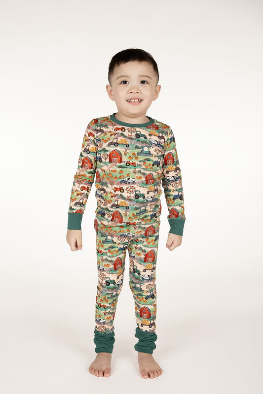 Old MacDonald’s Farm Long Sleeve/Pant Pj Set- Autumn RTS