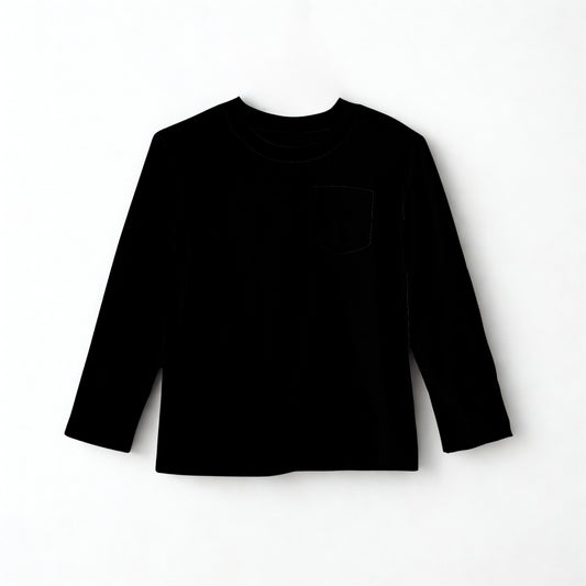 Solid Black Long Sleeve Tee- Christmas 26 Pre-Order
