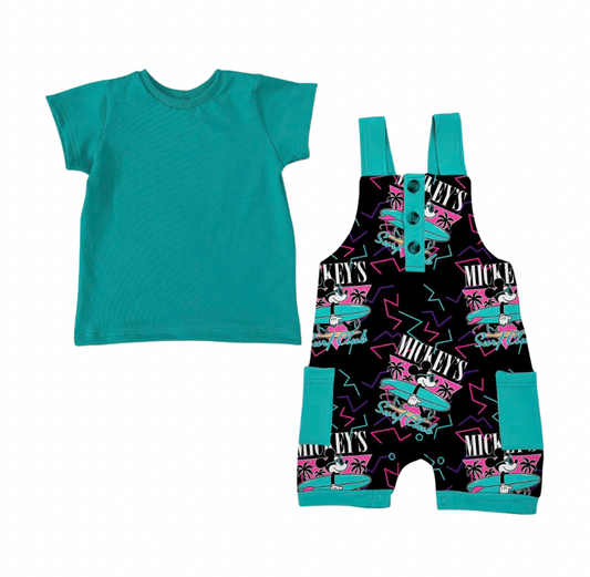 Saltwater Mouse Overalls w/ Tee- Pre-Order