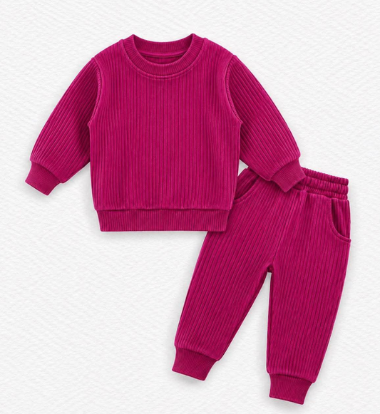 Razzleberry Ribbed Jogger Set - Fall Ribbed - Pre-Order