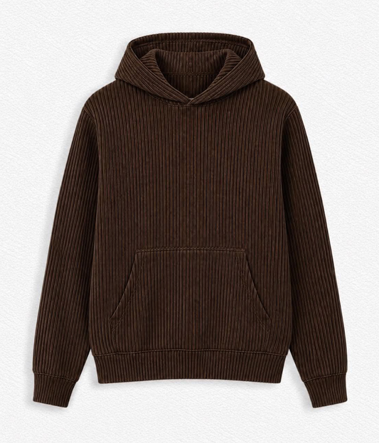 Espresso Adult Ribbed Hoodie  - Fall Ribbed - Pre-Order