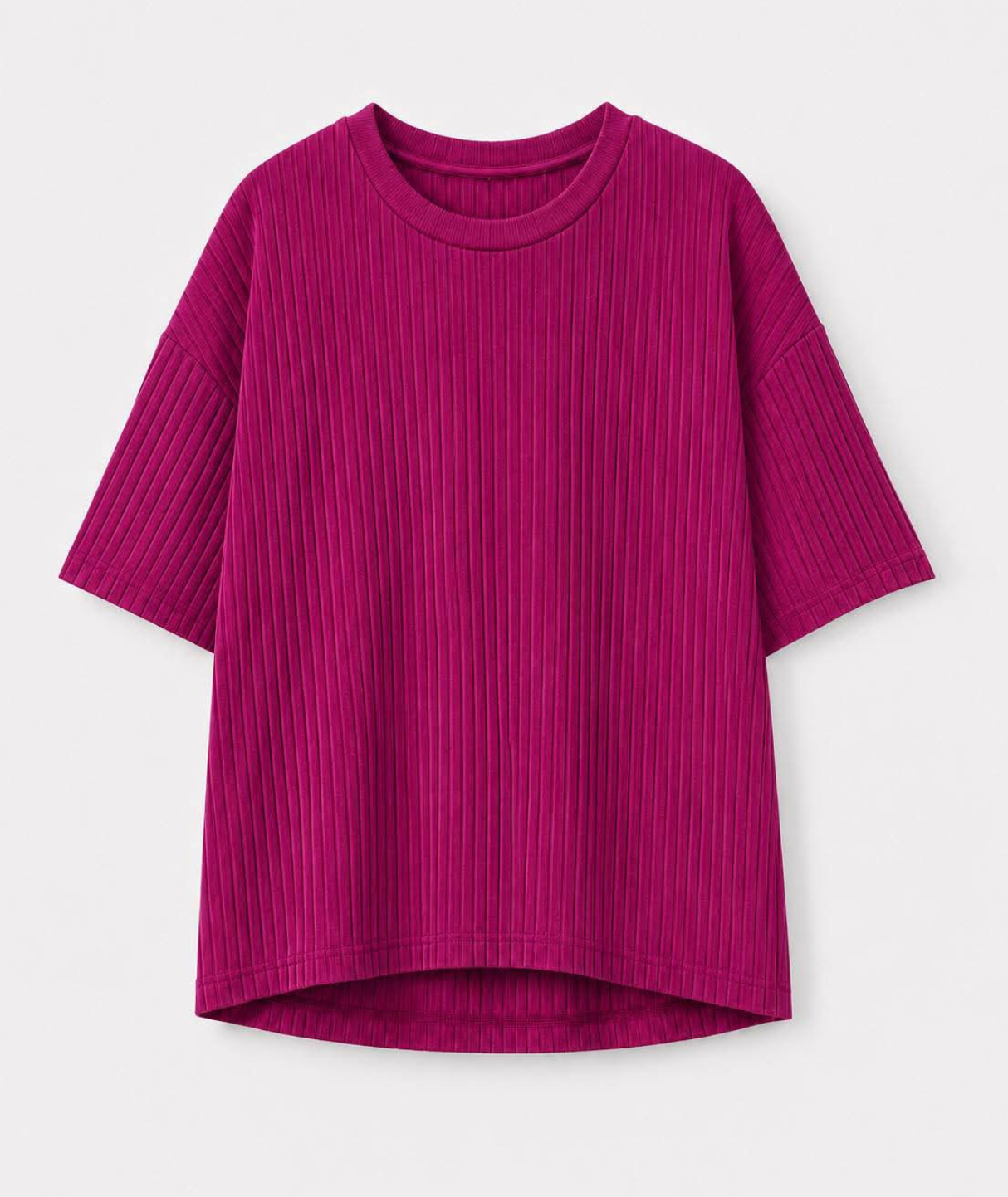 Razzleberry Oversized Ribbed Tee - Fall Ribbed - Pre-Order
