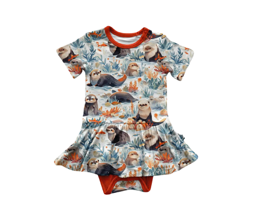 Otterly Wild Bodysuit Twirl Dress- RTS